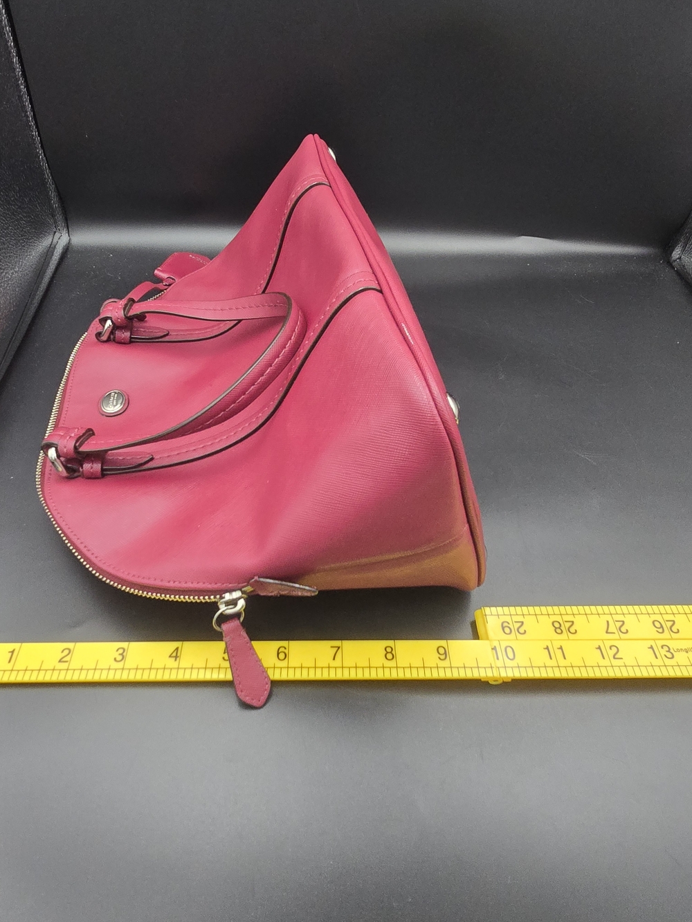 Coach Pink Leather Satchel Bag - Picture 15 of 16